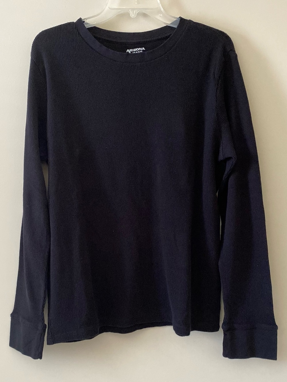 Arizona Jean Co. Men's Black Thermal Waffle Crewneck Shirt - L - New w/o Tags